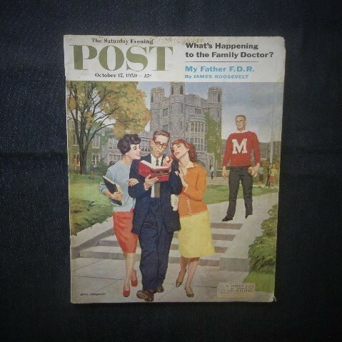 1959年 The Saturday Evening Post■Dick Sargent 表紙■ペプシ/グリーンジャイアント/シボレー/フォード ファルコン アンティーク広告