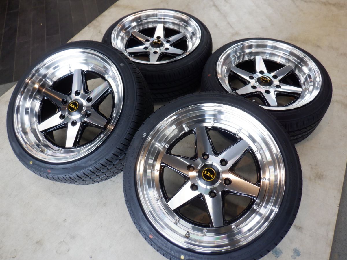 S 送料無料 新品 ファブレス ヴァローネ XR-6 18 6H139.7 9J+25 輸入タイヤ 225/40R18 200系 ハイエース レジアス オーバーフェンダー