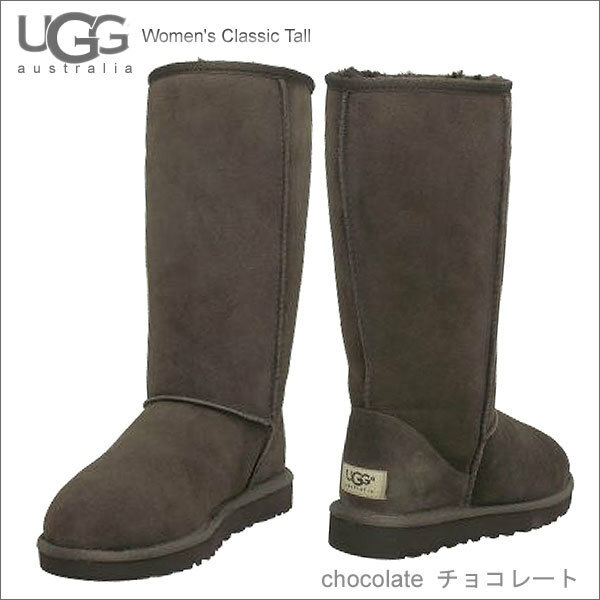 UGG　アグ　レディース　クラッシック　トール　シープスキン　ムートン　ブーツ チョコレート 8