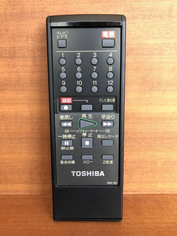 M 美品 中古 通電・赤外線信号確認済 TOSHIBA 東芝 テレビリモコン RM-9K 除菌メンテナンス済