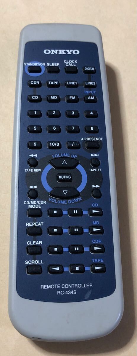 ONKYO リモコン　RC-434S 　中古