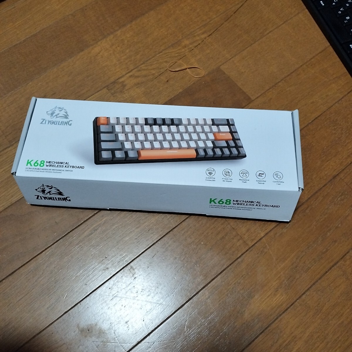 ZIYOULANG K68 青軸スイッチ Bluetoothワイヤレス ゲーミングキーボード 無線 2.4G/BT5.0　mechanical wireless keyboard ワイヤレス　#2
