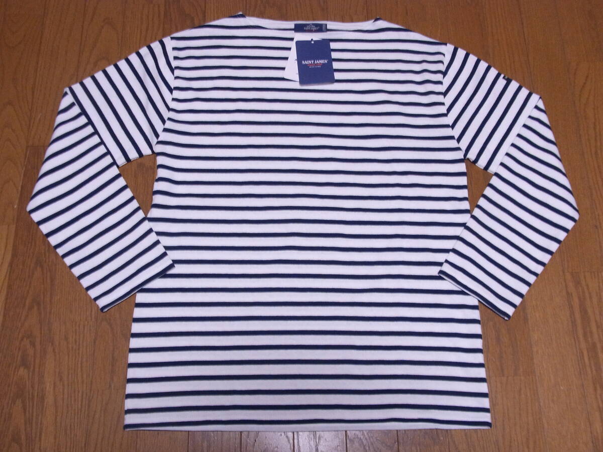 256-154/新品/未使用/国内正規/フランス製/SAINT JAMES/セントジェームス/ウエッソン/T6/L/NEIGE/MARINE/ホワイト×ネイビー