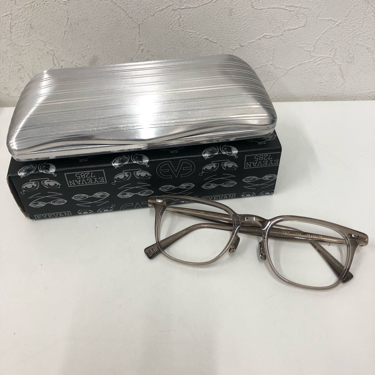 (30)EYEVAN 7285 アイバン7285 メガネ 337 グレー レンズ無し 眼鏡 フレーム