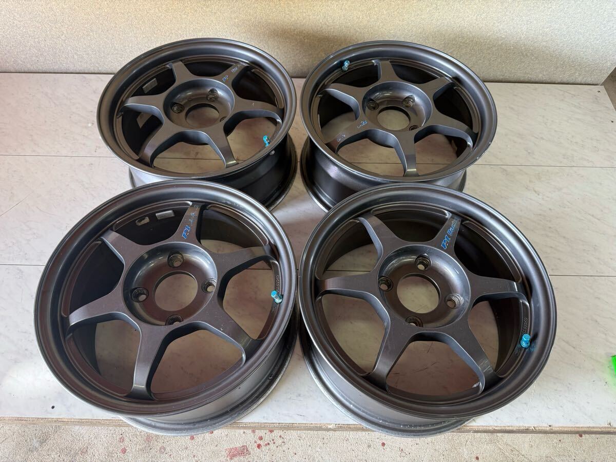 (H07) P1レーシング　15インチ　アルミホイール　7J +42 114.3/4H 中古4本　鍛造軽量