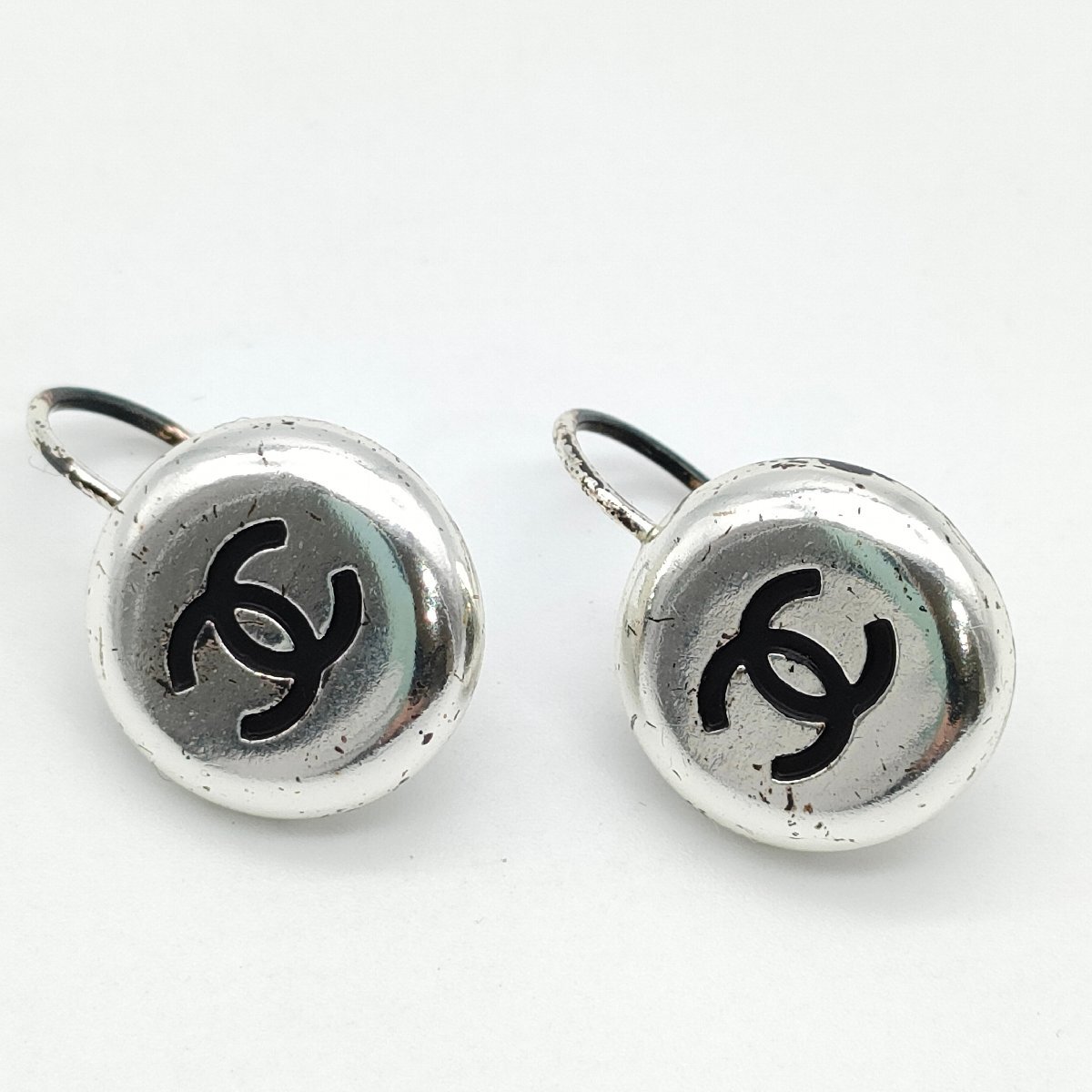 CHANEL シャネル ココマーク ピアス フックピアス シルバー 96A アクセサリー メタル レディース 小物 S1139