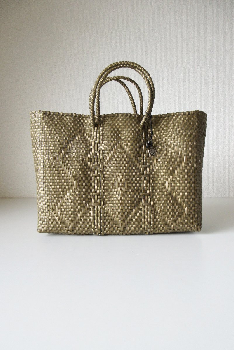 OJO DE MEX / オホデメックス Plastico Cago Tote Chico D.BEIGE / トートバッグ カゴバッグ