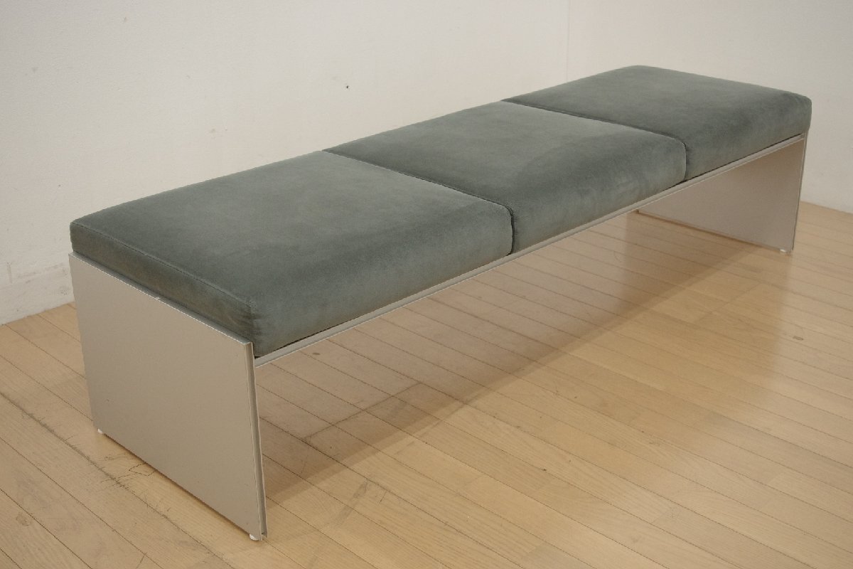 Cassina ixc. イクスシー 3人掛ベンチ AIR FRAME 3001 bench エアフレーム デヴィッド・チッパーフィールド デザイナーズ 定価29万 緑 K