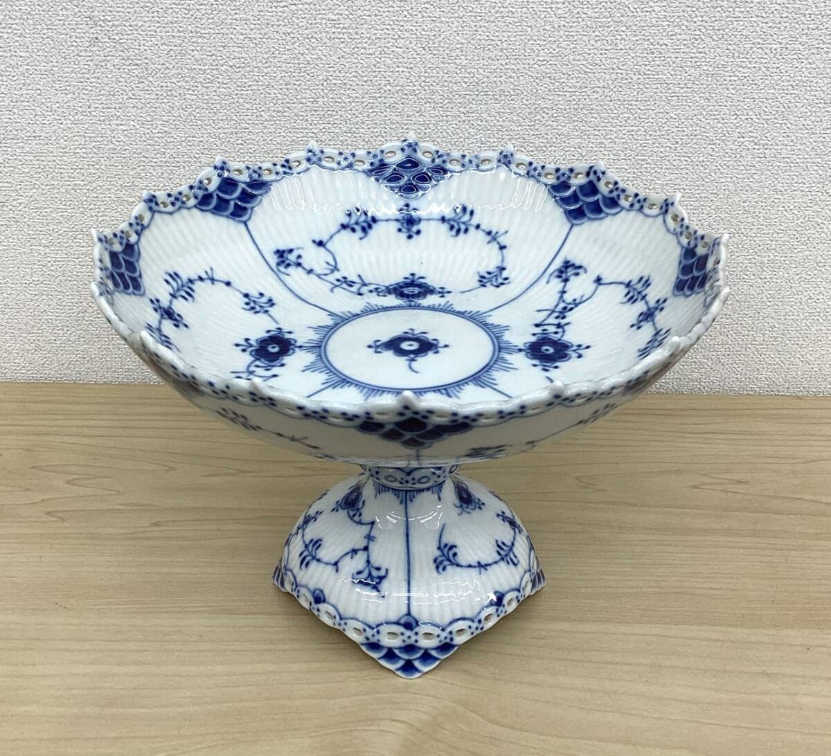 ロイヤルコペンハーゲン ブルーフルーテッド フルレース コンポート kyid16772K