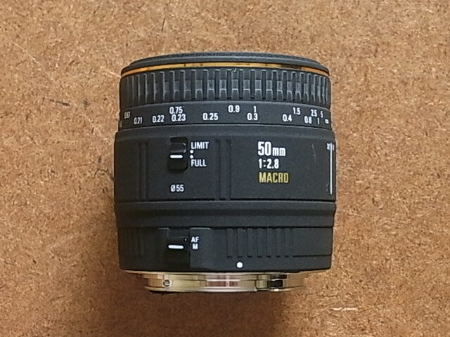 SIGMA EX MACRO 50mm 1:2.8 CANON EFマウント　送料410円　難あり
