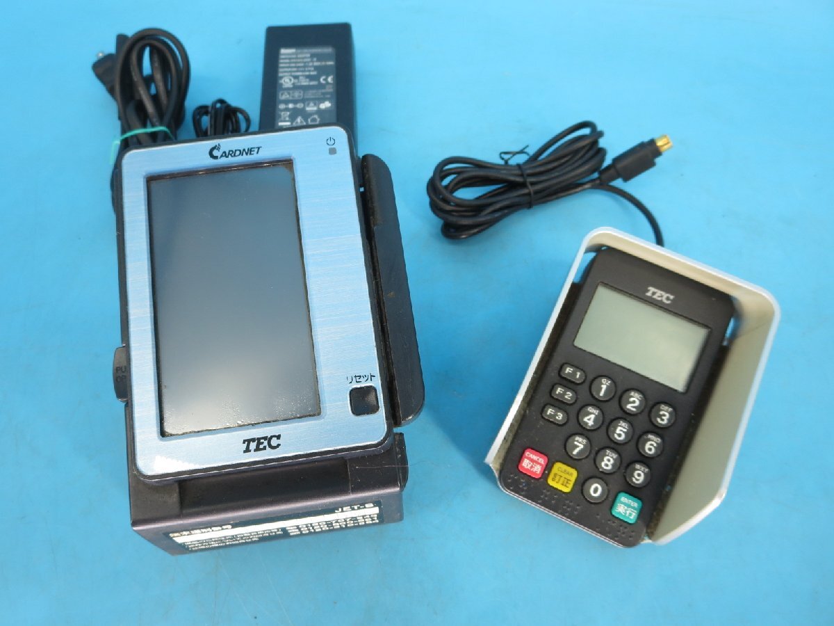 東芝テック TEC カード決済 ターミナルセット EFT-POS CT-4100-J220-R　 PADCT-4100-A110-R 現状品 (SZ903