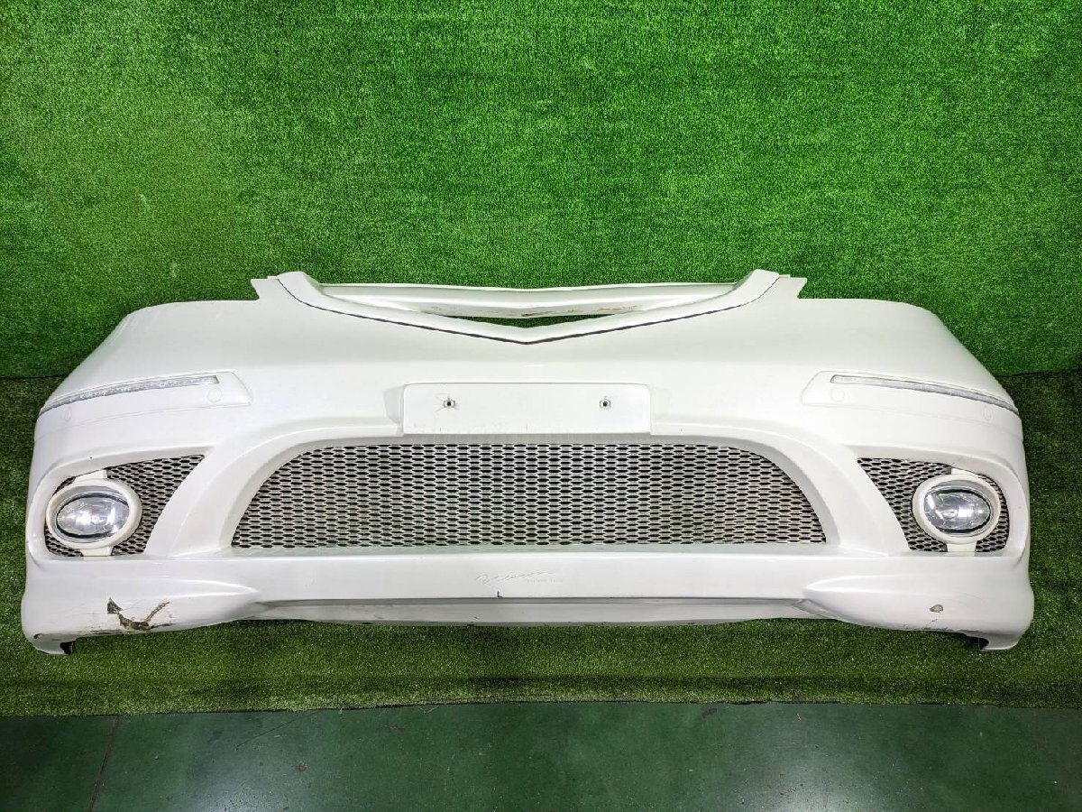 ホンダ　エリシオン　RR　社外　フロントバンパー　グリル付　ホワイト　メーカー不明　白　NH-683P　個人宅配送不可(KP1080-noki)