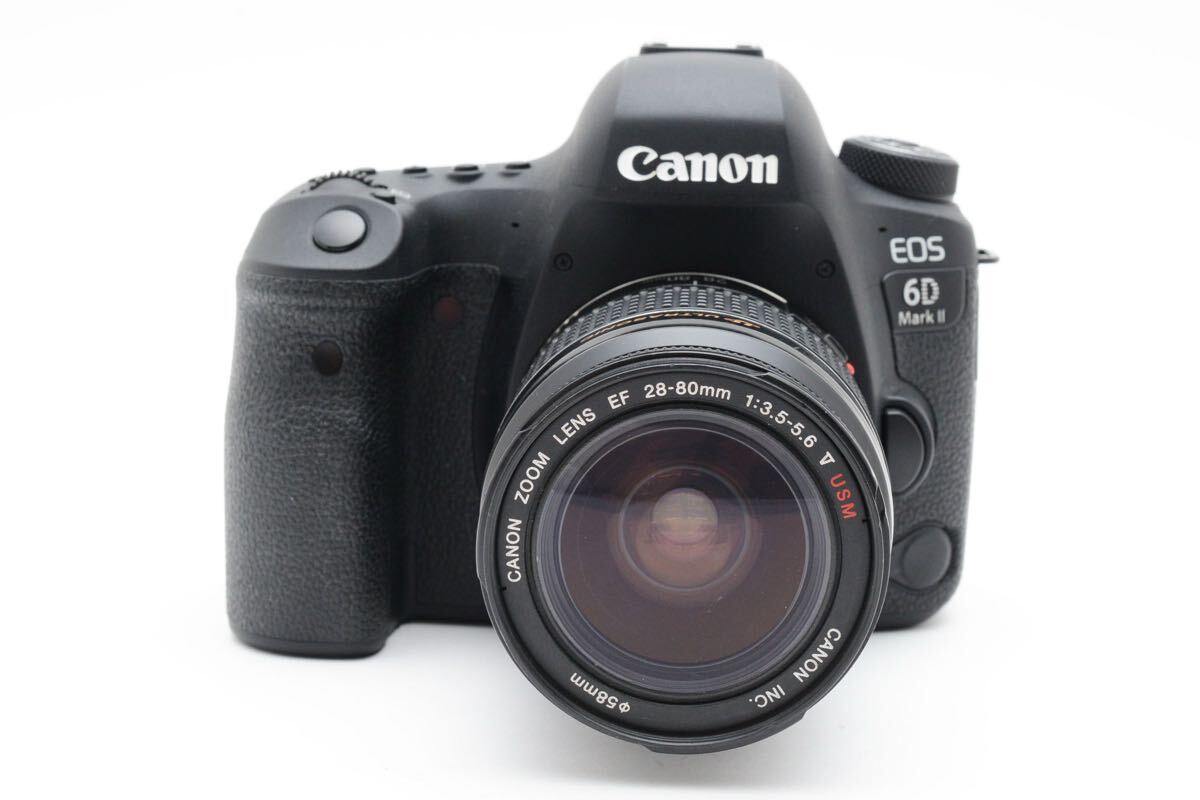 保証付き/デジタル一眼レフカメラ/Canon EOS 6D Mark II標準レンズセット/Canon EF 28-80㎜1:3.5-5.6V USM