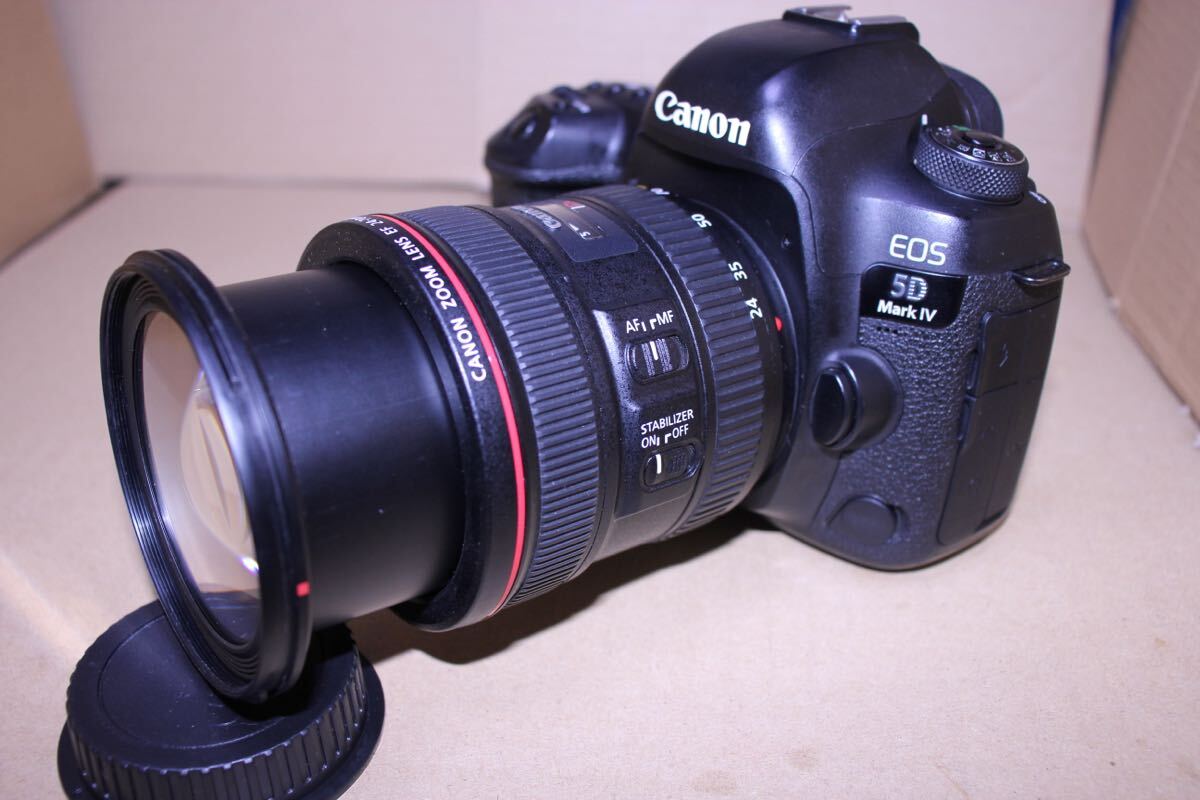 デジタル一眼レフカメラ Canon EOS 5D Mark IVレンズセット/Canon EF 24-70mm F4L IS USM☆200000