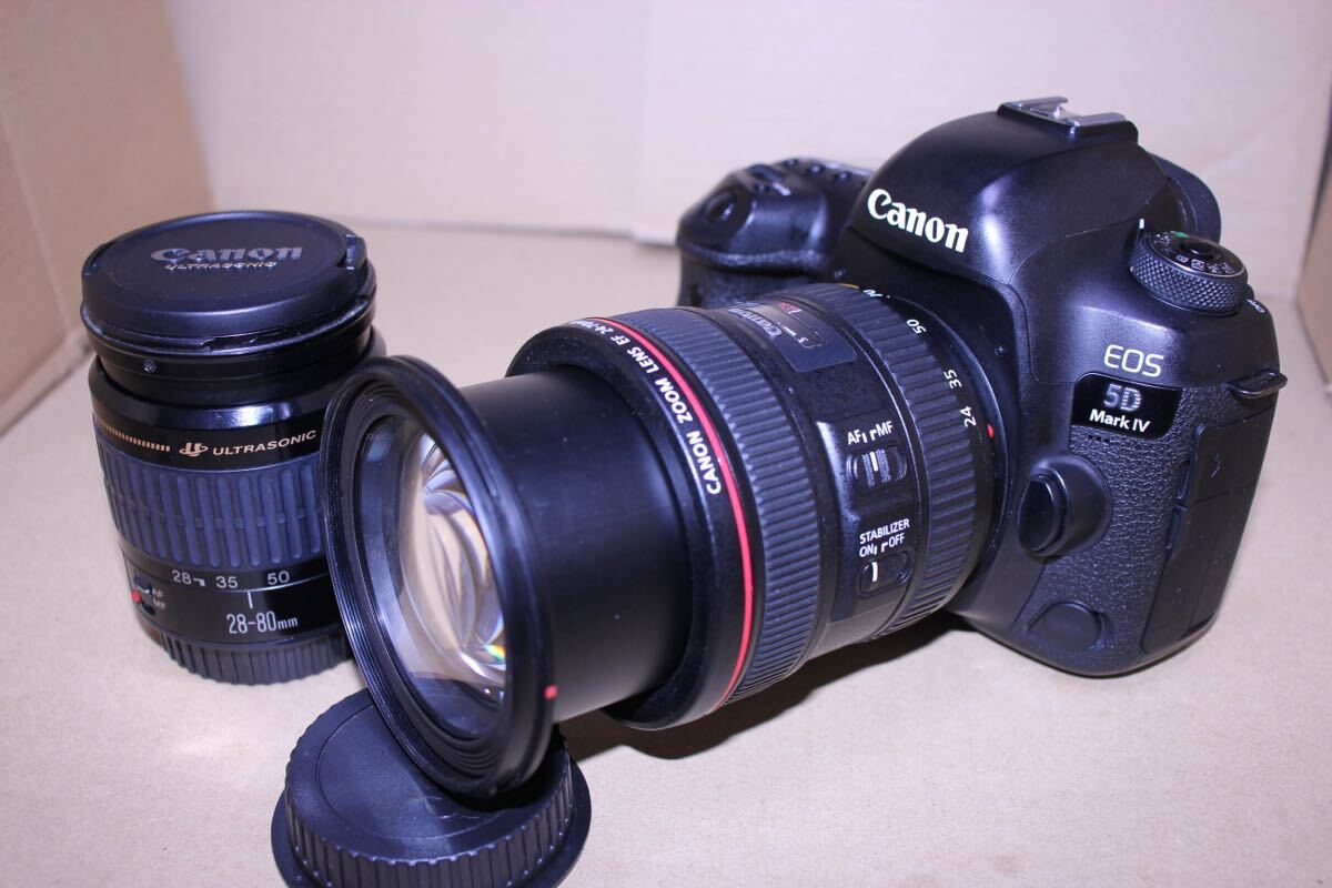 デジタル一眼レフカメラ Canon EOS 5D Mark IVトリプルレンズセット/EF 28-80㎜1:3.5-5.6II/EF 24-70mm F4L IS USM 