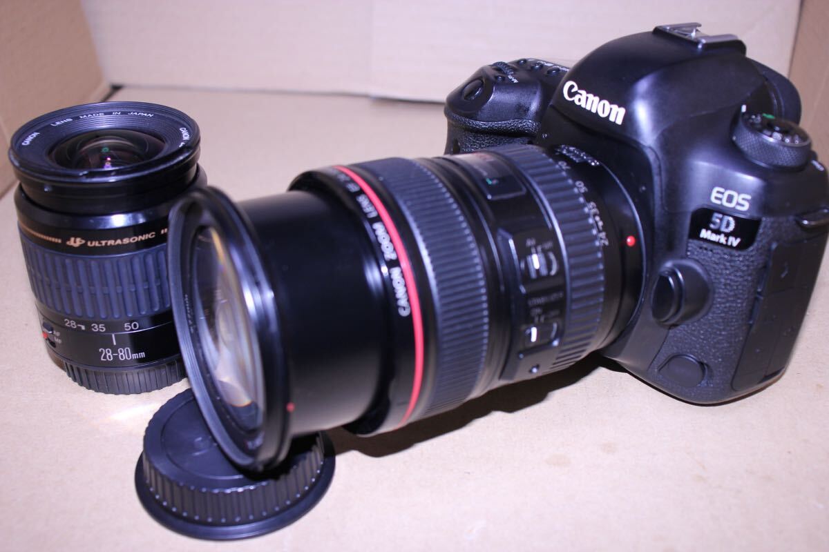 デジタル一眼レフカメラ Canon EOS 5D Mark IVダブルレンズセット/EF 28-80㎜1:3.5-5.6II/EF24-105mm F4L IS