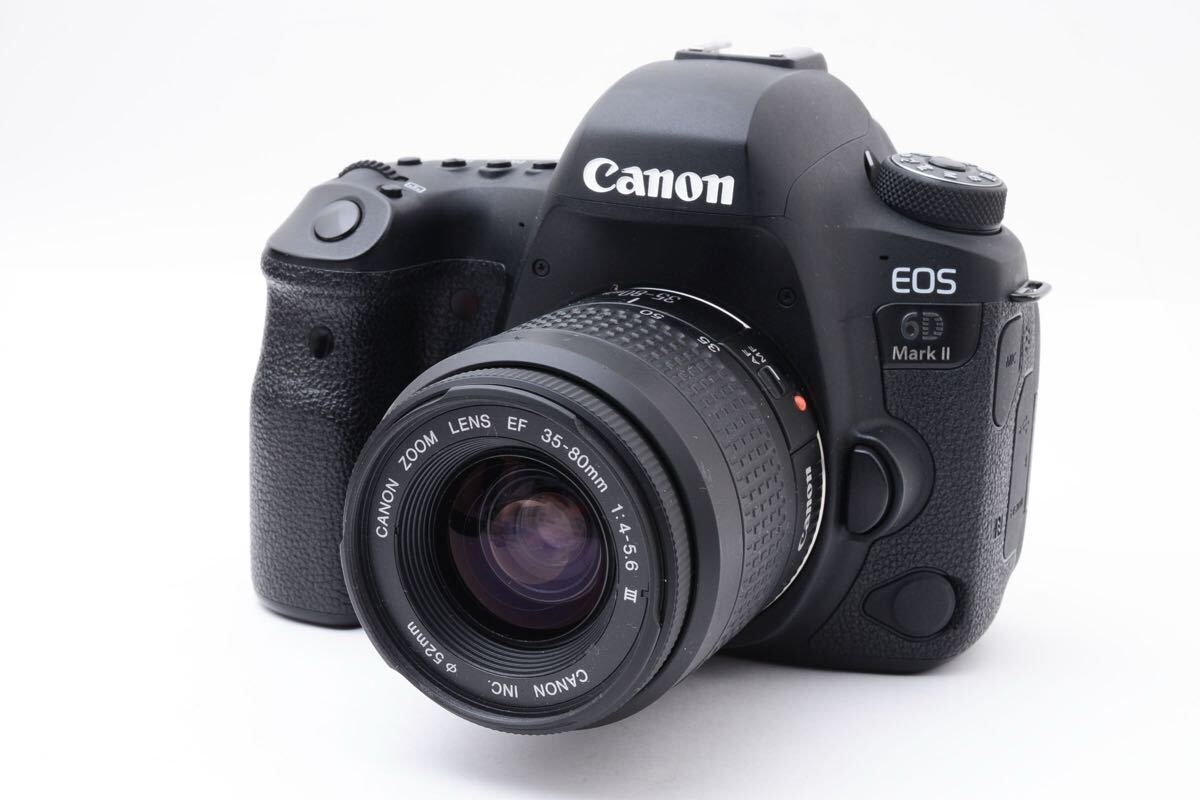 保証付き/デジタル一眼レフカメラ Canon EOS 6D Mark II標準レンズセット/Canon EF 35-80㎜1:4-5.6III