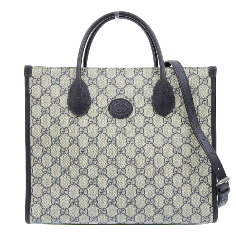 グッチ GUCCI GGスモールトート 2WAYバッグ ハンドバッグ ショルダーバッグ GGスプリーム ベージュ ブラック 659983 美品 新入荷 GU0641