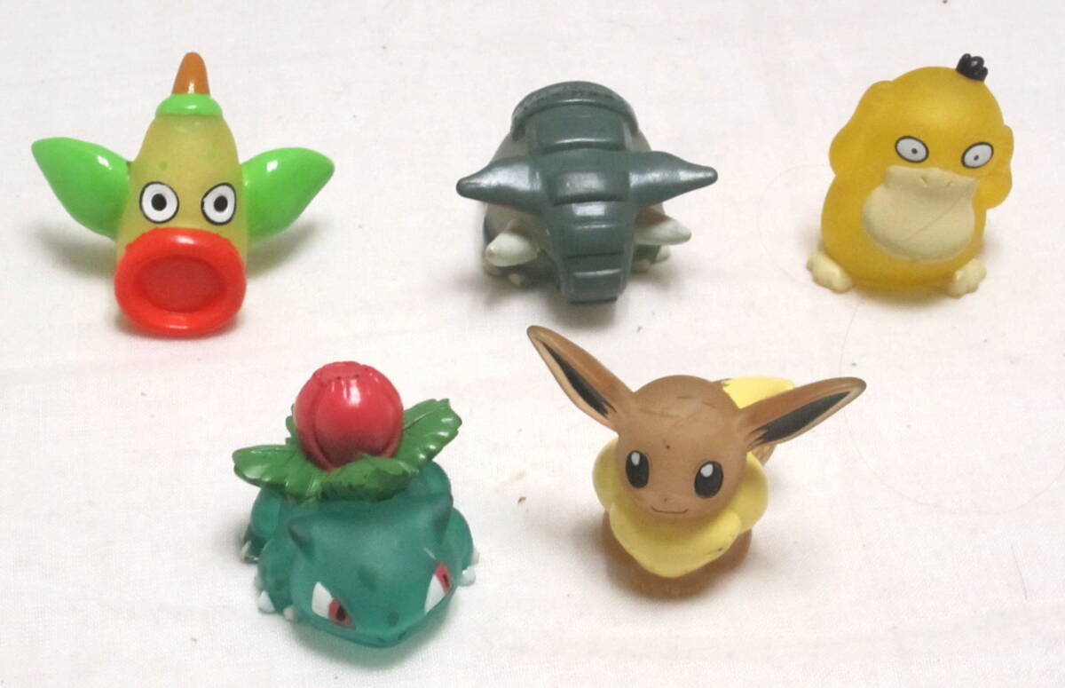 （１）ポケモンキッズ　指人形　クリア　任天堂は漢字　初期の品　１９９０年代　５個セット　ドンファン　コダック