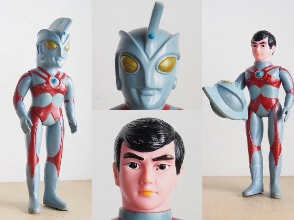 ウルトラマンA ブルマァク ブルマアク キングサイズ ソフビ人形　ウルトラマンエース　面割れソフビ　円谷プロ　当時物　昭和レトロ　U64