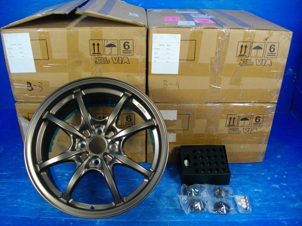 【H】未使用品 鍛造1ピース MITA MS-8 16インチ 7.0J +35 4H PCD100 ホイールのみ 4本セット EF EG シビック CR-X DC インテグラ