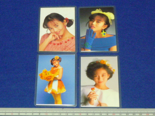 ★浅香唯/ラミネートカード/4枚セット/当時物未使用品