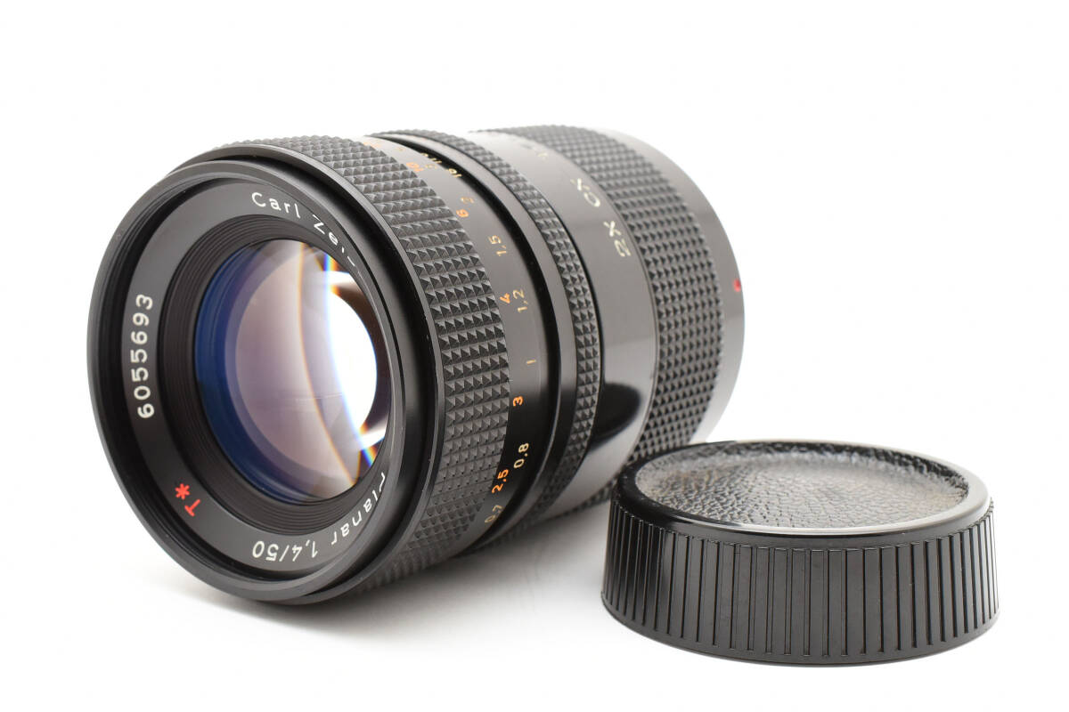 ★美品★ CONTAX Carl Zeiss Planar T＊ 50mm F1.4 ＋ 2× CX TELEPLUS MC7 カールツァイス コンタックス レンズ 完動 キレイ ◆628