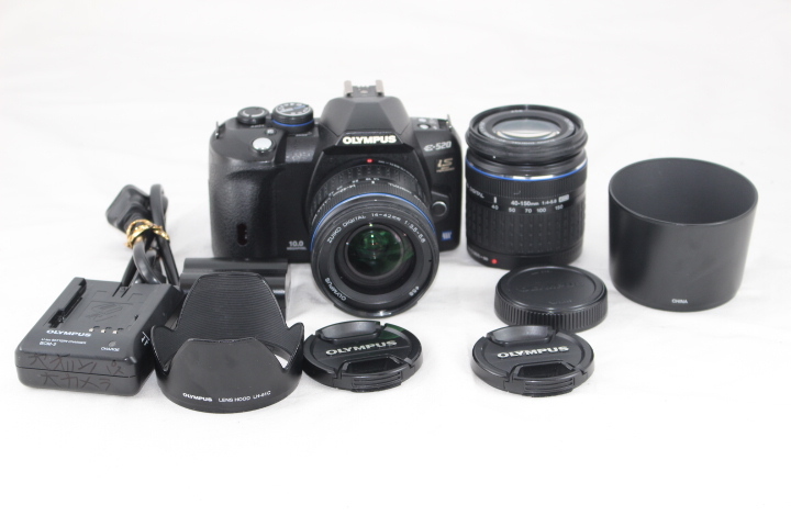 【25050607-001】OLYMPUS デジタル一眼レフカメラ E-520 ダブルズームキット E-520WKIT