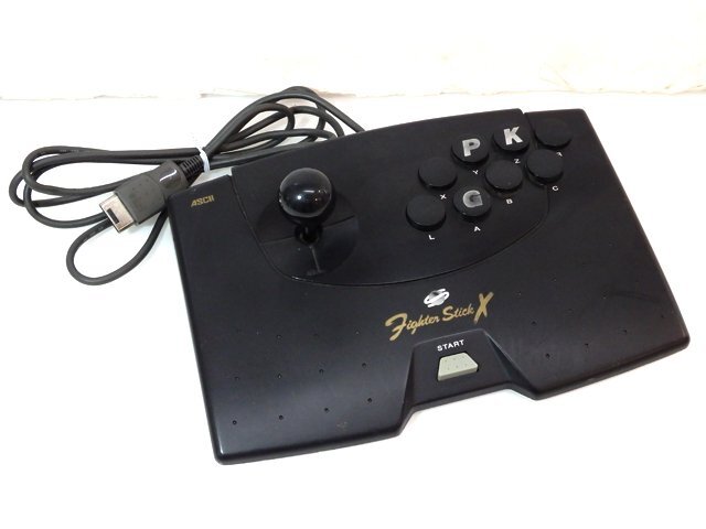 現状品◆ASCII/アスキー セガサターン用コントローラー FighterStickX ASC-0602C◆動作未確認