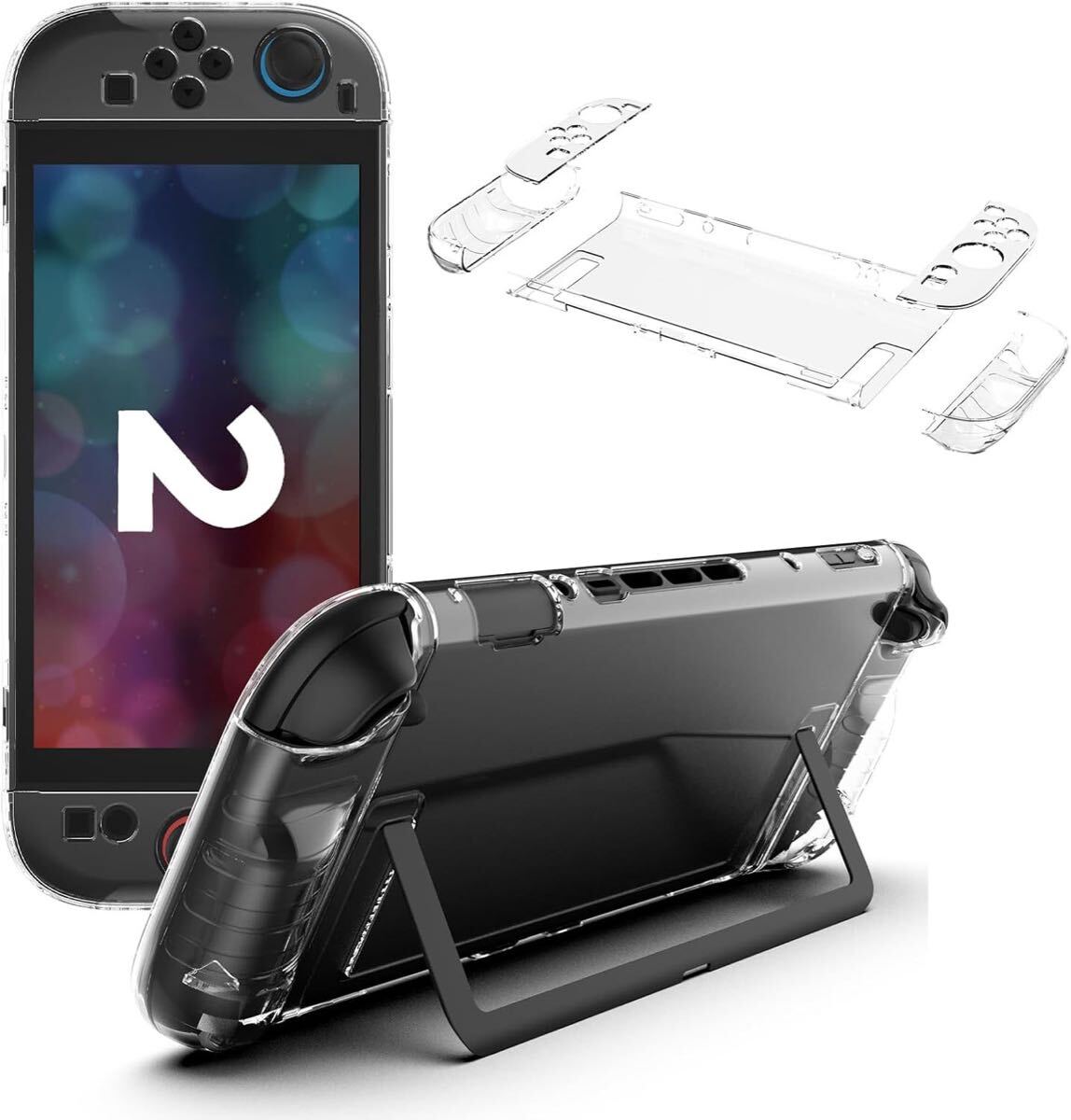 Switch2 対応 カバー 分体式設計 保護カバー クリアケース PC材質 任天堂スイッチ2対応 クリア 保護カバー