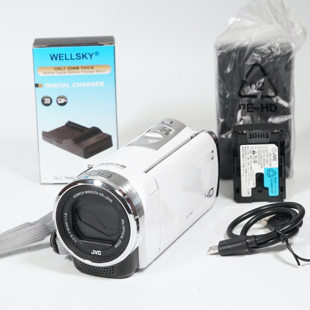 JVC Victor Everio GZ-E750-W ホワイト 動作OK 1週間保証 /1569