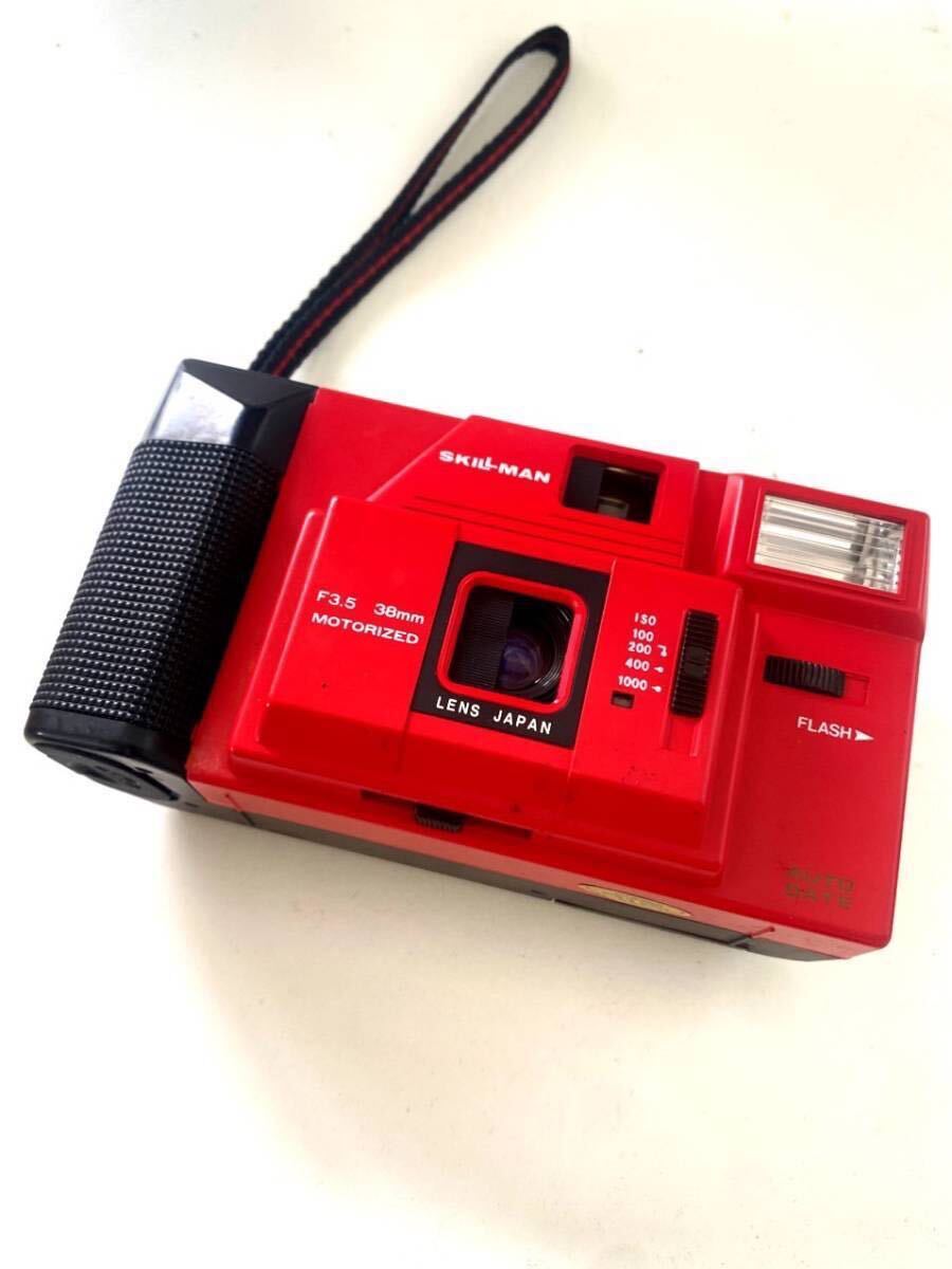 SKILL-MAN C-850 フィルムカメラ コンパクトカメラ 赤 レッド 動作未確認 kk061204