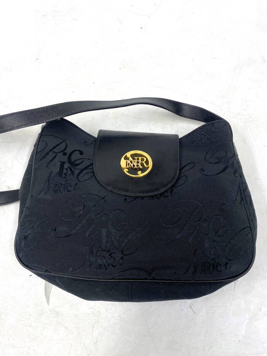 ニナリッチ NINA RICCI ロゴ ショルダーバッグ 黒 ブラック レディース ゴールド金具 ot113001