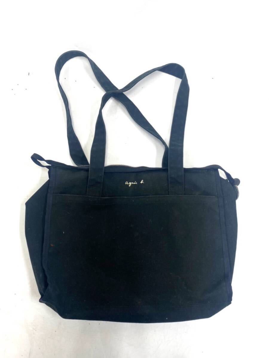 アニエスベー agnes b トートバッグ ハンドバッグ 肩掛け レディース 黒 ブラック mt100301