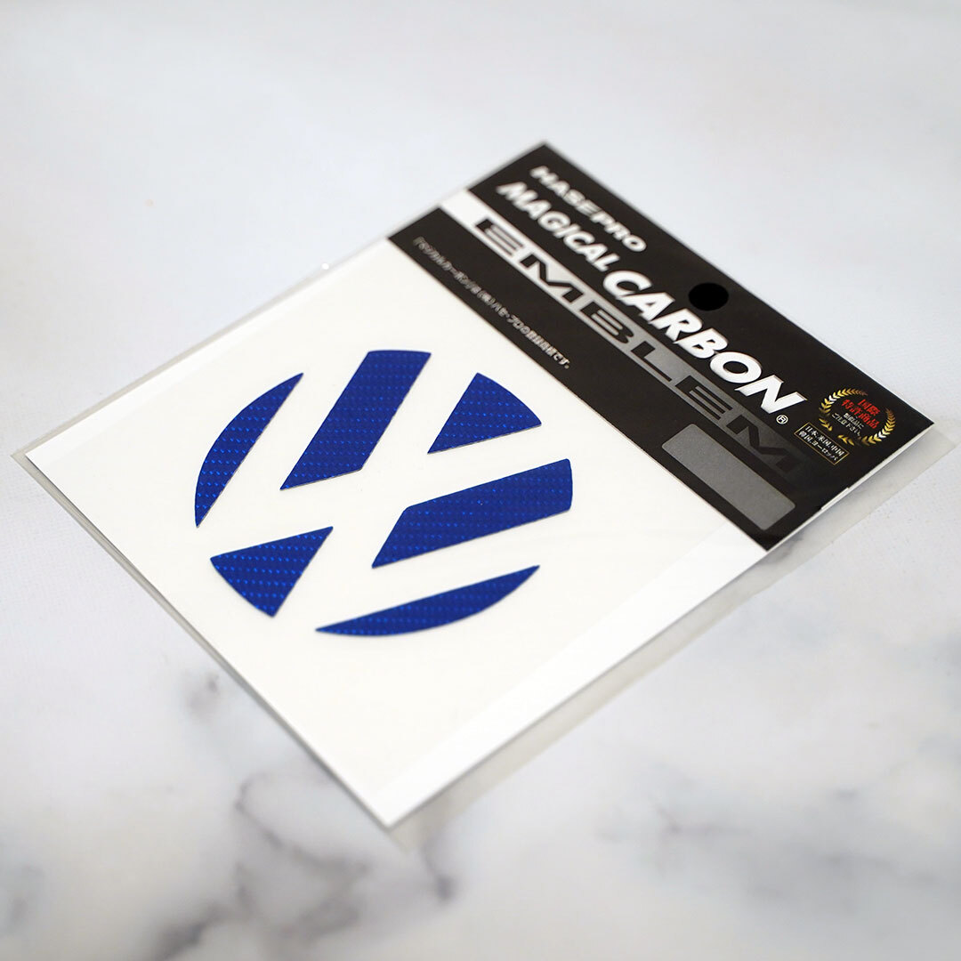 新品・未使用☆ハセプロ　マジカルカーボン　フォルクスワーゲン　リアエンブレム用　1枚　ブルー　CEV-2　| 送料無料