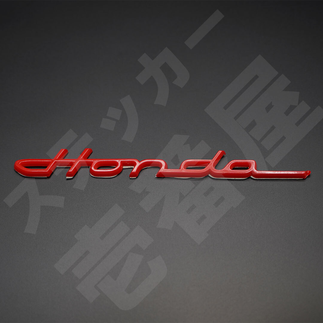 新品・未使用☆ホンダ Honda　クラシックエンブレム　レッド　1個　縦24mm×横215mm　ほんだ　くらしっくえんぶれむ　Classic Emblem