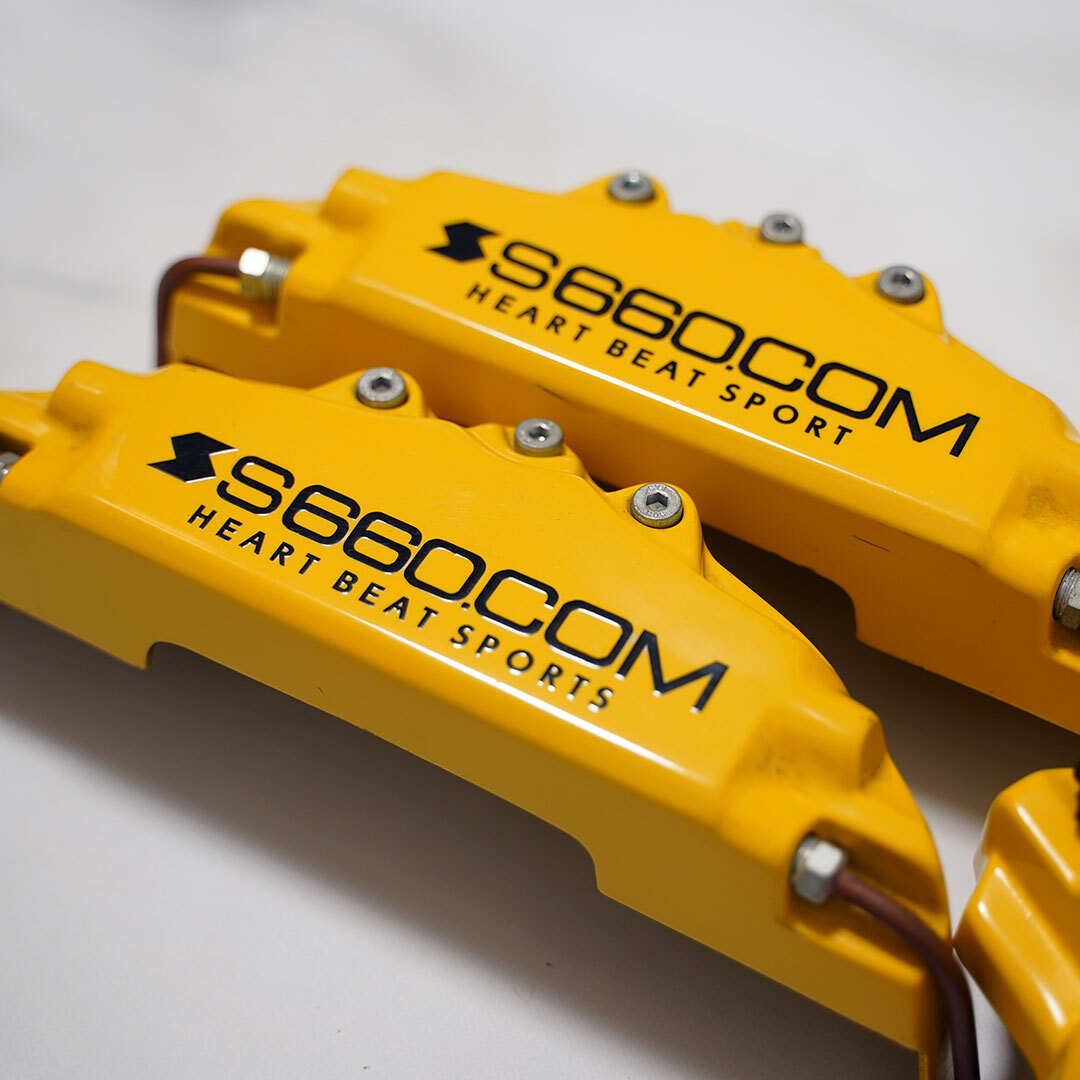 超貴重・絶版品☆S660.COM　S660専用　ブレーキキャリパーカバー　1台分（フロント/リアセット）　| デモカー使用 | 現品限り | 送料無料