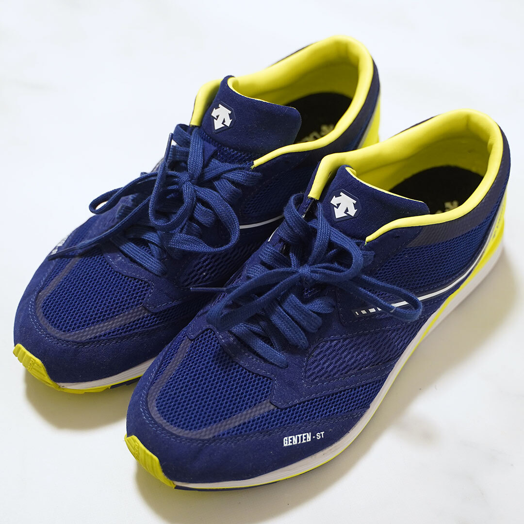 超美品☆デサント DESCENTE　ランニングシューズ　GENTEN-ST　スポーツシューズ　ネイビー　サイズ：26.0cm　スニーカー|運動靴|メンズ|靴