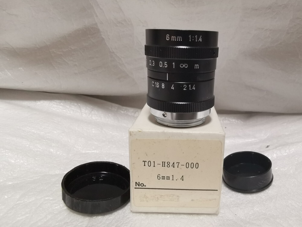 ★新品 Cマウント レンズ 6mm F1.4 T01-Ⅱ847-000
