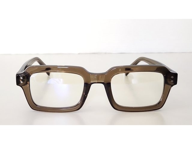 SQ Index クリアブラウン スクエアメガネ 01