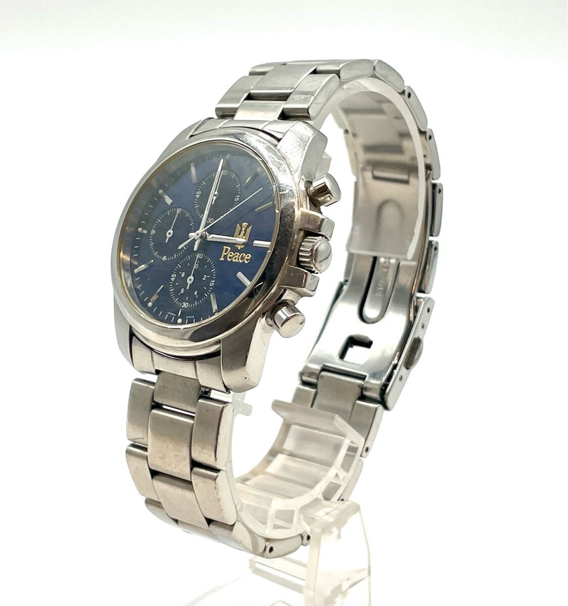 動作未確認■Peace ピース PE-2005 クォーツ 10ATM 10気圧防水 クロノグラフ メンズ 腕時計 時計■兵庫県姫路市から 25-2596