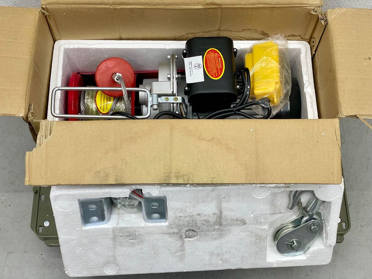 未使用■MICRO ELECTRIC ROPE HOIST マイクロ電動ロープホイスト PA1000 PA1200 ? ワイヤーロープ 小型ウインチ■兵庫県姫路市から 24-2843