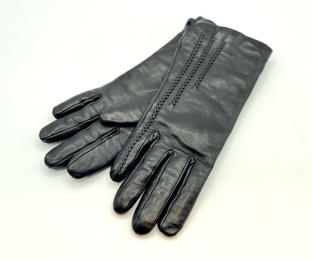 Antonio Murolo アントニオムローロ レザー 手袋 7 ブラック 高級手袋 グローブ イタリア製 ■兵庫県姫路市から a1-A 25-2378