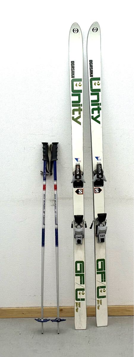 OGASAKA オガサカ Unity2 ユニティ2 スキー板 スーパーグラスファイバー 約185cm スキーポール ■兵庫県姫路市から 25-2627