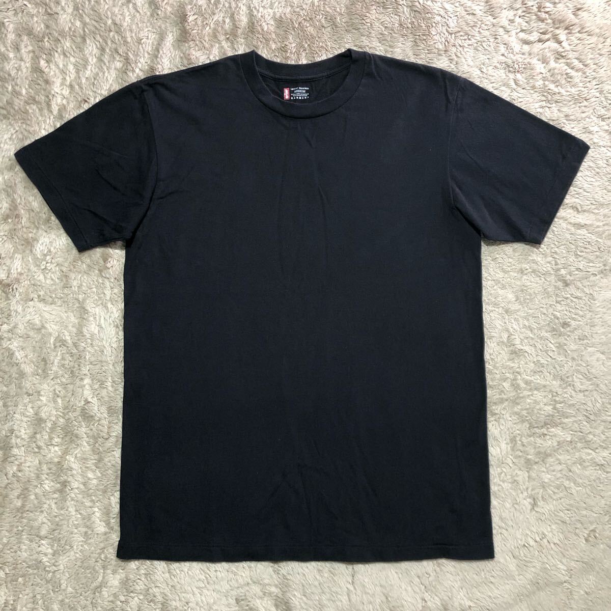 メンズ　Levi's リーバイス　無地　シンプル　半袖Tシャツ　黒　M