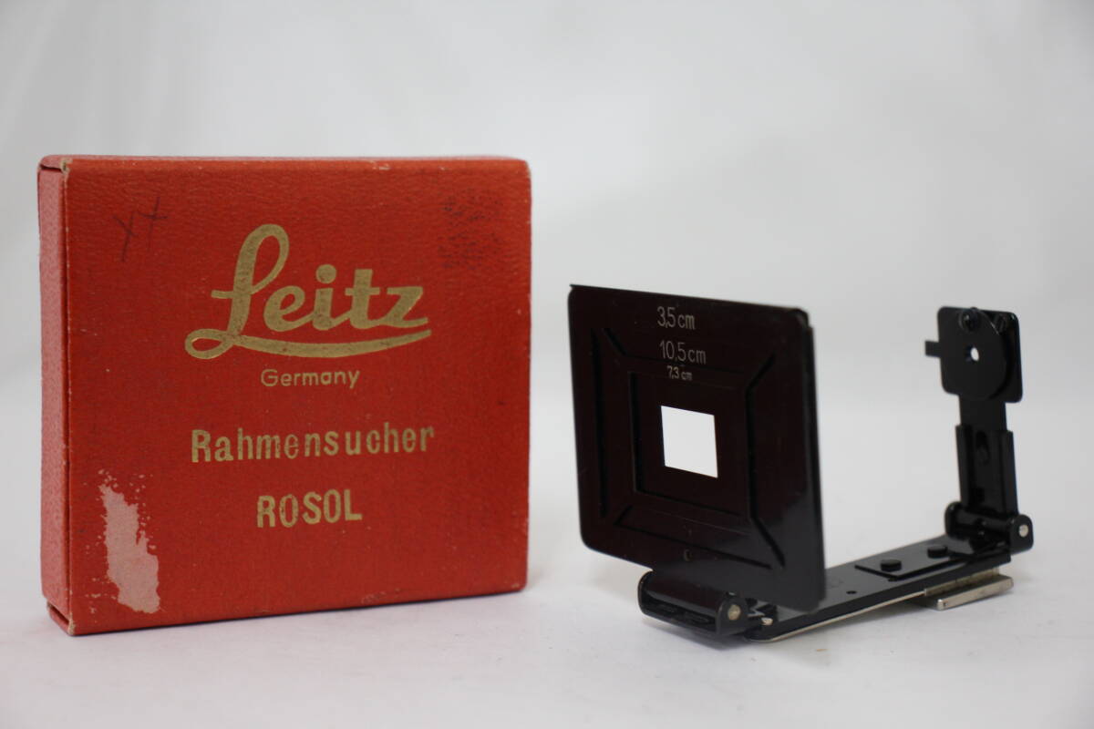 【返品保証】 【元箱付き】ライカ Leica Leitz ROSOL ブラック 3.5cm 7.3cm 10.5cm / 5cm 9cm 13.5cm スポーツファインダー e1505