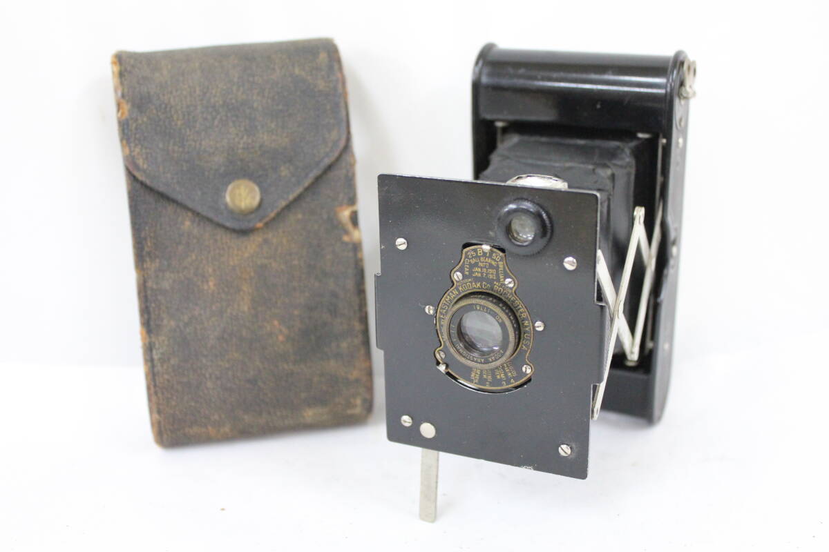 【訳あり品】 コダック Kodak VEST POCKET AUTOGRAPHIC KODAK ANASTIGMAT F7.7 ケース付き 蛇腹カメラ M6750
