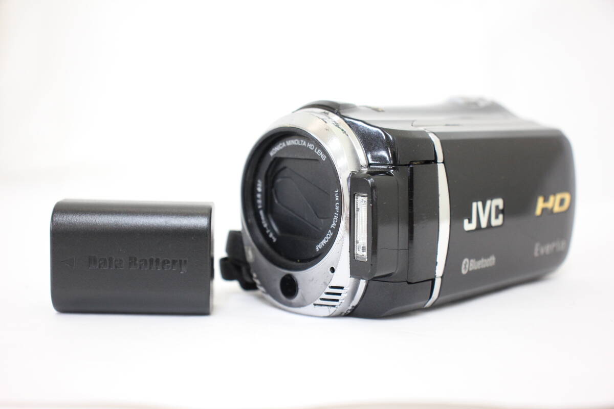 【返品保証】 【録画再生確認済み】JVC Everio GZ-HM570-B ブラック 10x バッテリー付き ビデオカメラ e2058