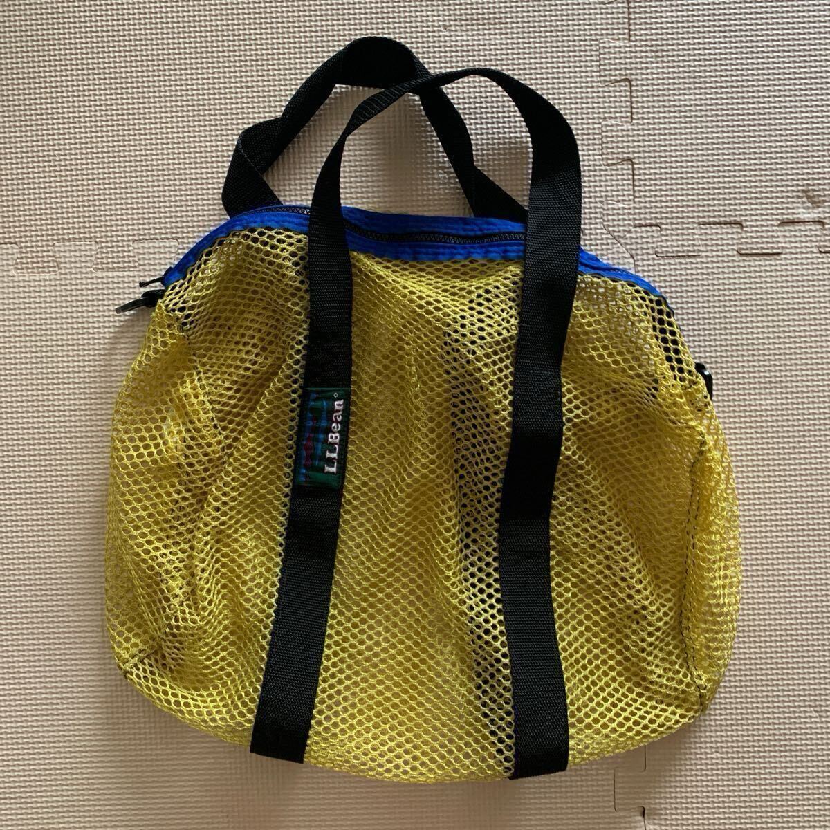 90s【L.L.BEAN】エルエルビーン メッシュ ボストンバック 旧タグ カタディンロゴ