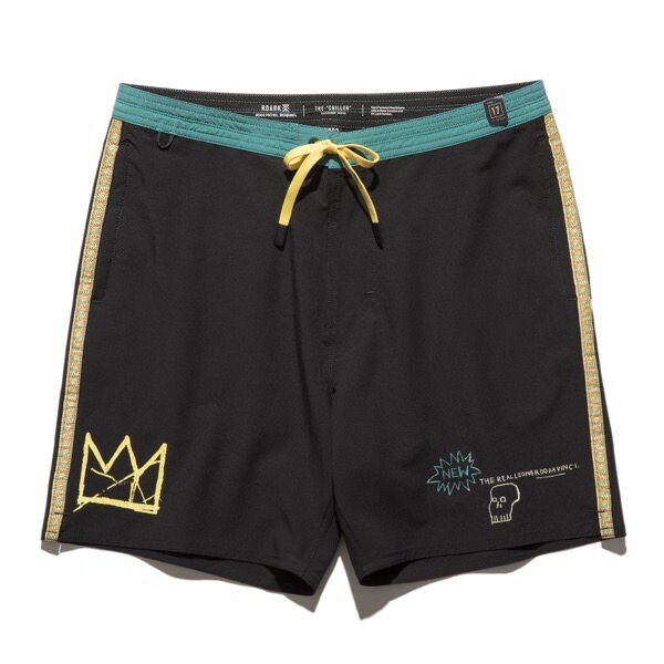 ☆Sale/新品/正規品 ROARK CHILLER 17 MIXTAPE BASQUIAT BOARD SHORTS | Color：BLACK | Size：30int | ロアーク/ボードショーツ